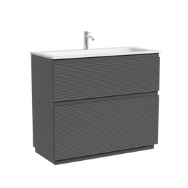 Тумба под раковину Sancos Folk Floor 100 напольная, 2 ящика, Grey soft, FL100FGS - фото, отзывы, цена