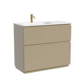 Тумба под раковину Sancos Folk Floor 100 напольная, левая, 2 ящика, Капучино, FL100FLCP - фото, отзывы, цена