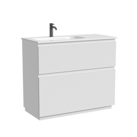 Тумба под раковину Sancos Folk Floor 100 напольная, левая, 2 ящика, Bianco, FL100FLW - фото, отзывы, цена