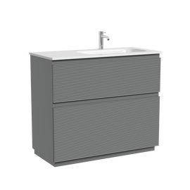 Тумба под раковину Sancos Folk Floor 100 напольная, правая, 2 ящика, Ergraut soft, FL100FRES - фото, отзывы, цена