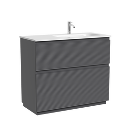 Тумба под раковину Sancos Folk Floor 100 напольная, правая, 2 ящика, Grey soft, FL100FRGS - фото, отзывы, цена