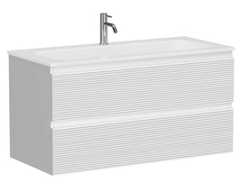 Тумба под раковину Sancos Folk 100 подвесная, 2 ящика, Bianco, FL100W - фото, отзывы, цена