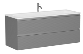 Тумба под раковину Sancos Folk 120 подвесная, 2 ящика, Ergraut soft, FL120ES - фото, отзывы, цена