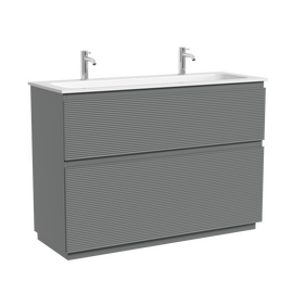 Тумба под раковину Sancos Folk Floor 120, напольная, 2 ящика, Ergraut soft, FL120FES - фото, отзывы, цена