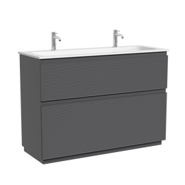 Тумба под раковину Sancos Folk Floor 120, напольная, 2 ящика, Grey soft, FL120FGS - фото, отзывы, цена