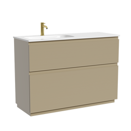 Тумба под раковину Sancos Folk Floor 120, напольная, левая, 2 ящика, Капучино, FL120FLCP - фото, отзывы, цена