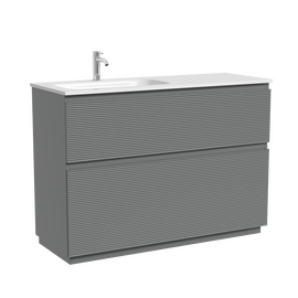 Тумба под раковину Sancos Folk Floor 120, напольная, левая, 2 ящика, Ergraut soft, FL120FLES - фото, отзывы, цена