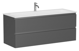 Тумба под раковину Sancos Folk 120 подвесная, 2 ящика, Grey soft, FL120GS - фото, отзывы, цена