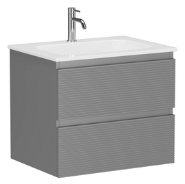 Тумба под раковину Sancos Folk 60 подвесная, 2 ящика, Ergraut soft, FL60ES - фото, отзывы, цена