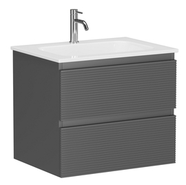 Тумба под раковину Sancos Folk 60 подвесная, 2 ящика, Grey soft, FL60GS - фото, отзывы, цена