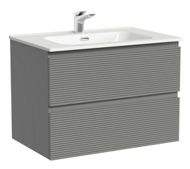 Тумба под раковину Sancos Folk 70 подвесная, 2 ящика, Ergraut soft, FL70ES - фото, отзывы, цена