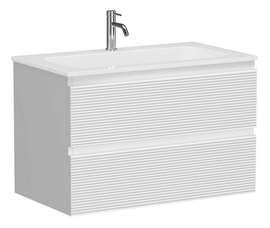 Тумба под раковину Sancos Folk 80 подвесная, 2 ящика, Bianco, FL80W - фото, отзывы, цена