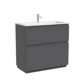 Тумба под раковину Sancos Folk Floor 90 напольная, 2 ящика, Grey soft, FL90FGS - фото, отзывы, цена