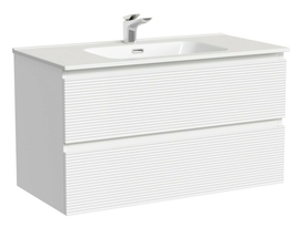 Тумба под раковину Sancos Folk 90 подвесная, 2 ящика, Bianco, FL90W - фото, отзывы, цена