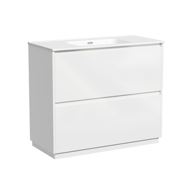 Тумба под раковину Sancos Libra Floor 100 напольная, 2 ящика, белый глянец, LB100FW - фото, отзывы, цена