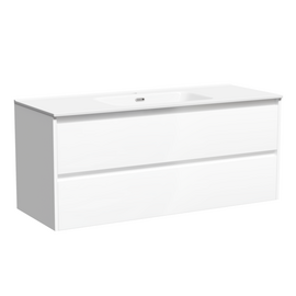 Тумба под раковину Sancos Libra 120 подвесная, 2 ящика, белый глянец, LB120-1W - фото, отзывы, цена