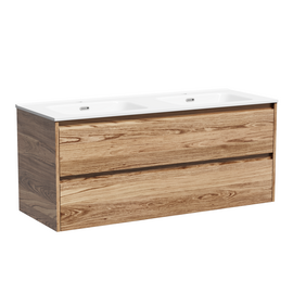 Тумба под раковину Sancos Libra 120 подвесная, 2 ящика, дуб чарльстон, LB120-2ECH - фото, отзывы, цена