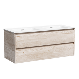 Тумба под раковину Sancos Libra 120 подвесная, 2 ящика, дуб галифакс натуральный, LB120-2EG - фото, отзывы, цена