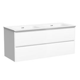 Тумба под раковину Sancos Libra 120 подвесная, 2 ящика, белый глянец, LB120-2W - фото, отзывы, цена