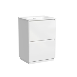 Тумба под раковину Sancos Libra Floor 60 напольная, 2 ящика, белый глянец, LB60FW - фото, отзывы, цена