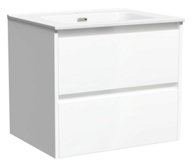 Тумба под раковину Sancos Libra 60 подвесная, 2 ящика, белый глянец, LB60W - фото, отзывы, цена