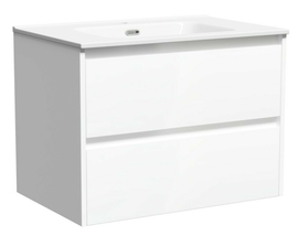 Тумба под раковину Sancos Libra 70 подвесная, 2 ящика, белый глянец, LB70W - фото, отзывы, цена