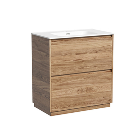 Тумба под раковину Sancos Libra Floor 80 напольная, 2 ящика, дуб чарльстон, LB80FECH - фото, отзывы, цена