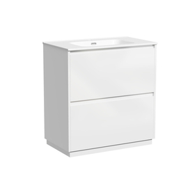 Тумба под раковину Sancos Libra Floor 80 напольная, 2 ящика, белый глянец, LB80FW - фото, отзывы, цена