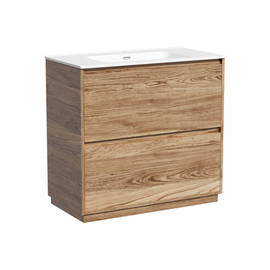 Тумба под раковину Sancos Libra Floor 90 напольная, 2 ящика, дуб чарльстон, LB90FECH - фото, отзывы, цена