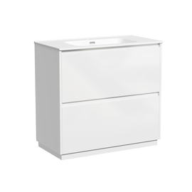 Тумба под раковину Sancos Libra Floor 90 напольная, 2 ящика, белый глянец, LB90FW - фото, отзывы, цена