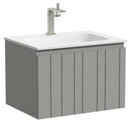 Тумба под раковину Sancos Lamel 60 подвесная, теплый серый, LM60WG - фото, отзывы, цена