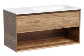 Тумба под раковину Sancos Marmi 1.0 100 подвесная, правая, 1 ящик, дуб чарльстон, MR1.0100RECH - фото, отзывы, цена