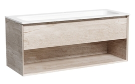 Тумба под раковину Sancos Marmi 1.0 120 подвесная, 1 ящик, дуб галифакс натуральный, MR1.0120EG - фото, отзывы, цена