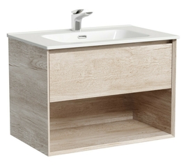 Тумба под раковину Sancos Marmi 1.0 70 подвесная, 1 ящик, дуб галифакс натуральный, MR1.070EG - фото, отзывы, цена
