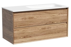 Тумба под раковину Sancos Marmi 2.0 100 подвесная, правая, 2 ящика, дуб чарльстон, MR2.0100RECH - фото, отзывы, цена