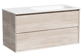 Тумба под раковину Sancos Marmi 2.0 100 подвесная, правая, 2 ящика, дуб галифакс натуральный, MR2.0100REG - фото, отзывы, цена