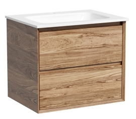 Тумба под раковину Sancos Marmi 2.0 60 подвесная, 2 ящика, дуб чарльстон, MR2.060ECH - фото, отзывы, цена