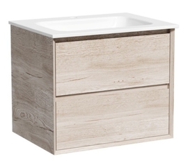 Тумба под раковину Sancos Marmi 2.0 60 подвесная, 2 ящика, дуб галифакс натуральный, MR2.060EG - фото, отзывы, цена