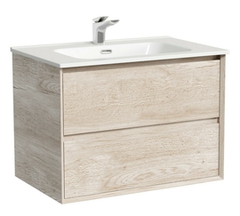 Тумба под раковину Sancos Marmi 2.0 70 подвесная, 2 ящика, дуб галифакс натуральный, MR2.070EG - фото, отзывы, цена