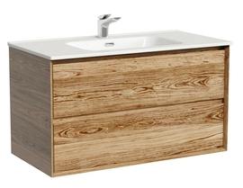 Тумба под раковину Sancos Marmi 2.0 90 подвесная, 2 ящика, дуб чарльстон, MR2.090ECH - фото, отзывы, цена