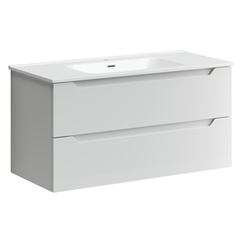 Тумба под раковину Sancos Norma 2.0 100, подвесная, 2 ящика, белый глянец, NR2.100W - фото, отзывы, цена