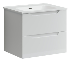 Тумба под раковину Sancos Norma 2.0 60, подвесная, 2 ящика, белый глянец, NR2.060W - фото, отзывы, цена
