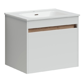 Тумба под раковину Sancos Smart 60 подвесная, 2 ящика, белый глянец, SM60W - фото, отзывы, цена