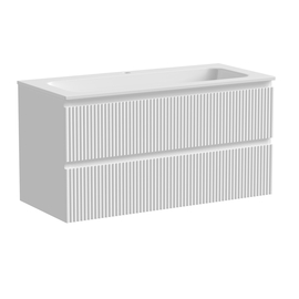 Тумба под раковину Sancos Snob R 100 подвесная, 2 ящика, Bianco, SNR100W - фото, отзывы, цена