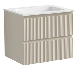 Тумба под раковину Sancos Snob R 60 подвесная, 2 ящика, Beige Soft, SNR60CE - фото, отзывы, цена