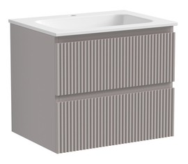 Тумба под раковину Sancos Snob R 60 подвесная, 2 ящика, Doha Soft, SNR60SM - фото, отзывы, цена