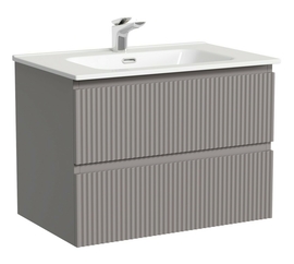 Тумба под раковину Sancos Snob R 70 подвесная, 2 ящика, Doha Soft, SNR70SM - фото, отзывы, цена