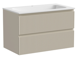 Тумба под раковину Sancos Snob R 80 подвесная, 2 ящика, Beige Soft, SNR80CE - фото, отзывы, цена