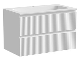 Тумба под раковину Sancos Snob R 80 подвесная, 2 ящика, Bianco, SNR80W - фото, отзывы, цена