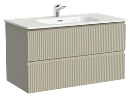 Тумба под раковину Sancos Snob R 90 подвесная, 2 ящика, Beige Soft, SNR90CE - фото, отзывы, цена